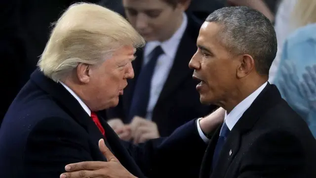  EUA. Obama, Clinton e Bush presentes na tomada de posse de Donald Trump