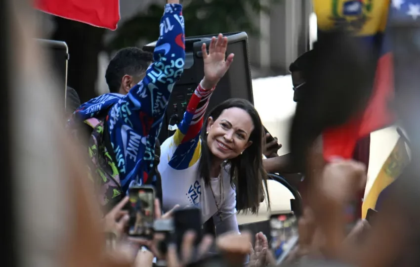  Venezuela. Líder da oposição María Corina Machado detida após protesto